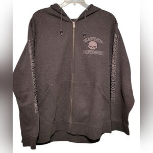 Harley Davidson Willie G Skull Zip Front Hoodie